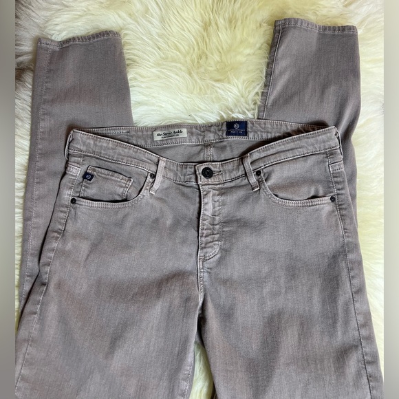 AG Jeans Taupe The Stevie Ankle Slim Straight Leg, 30R - Picture 3 of 10